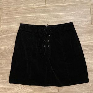 forever 21 corduroy lace-up skirt